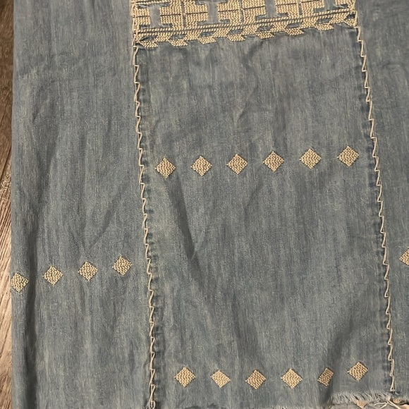 Free People Aztec chambray festival dress medium - Picture 6 of 10